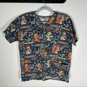 Garfield scrub top small